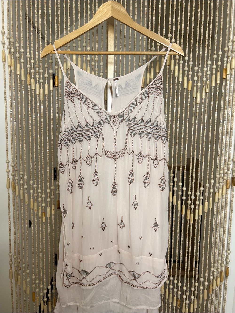 Free People Lined Beaded Dress Size S